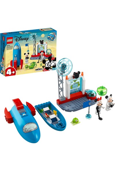 LEGO® ǀ Disney Mickey and Friends Mickey Fare ve Minnie Fare’nin Uzay Roketi 10774 - Çocuklar için Yaratıcı Oyuncak Yapım Seti (88 Parça)