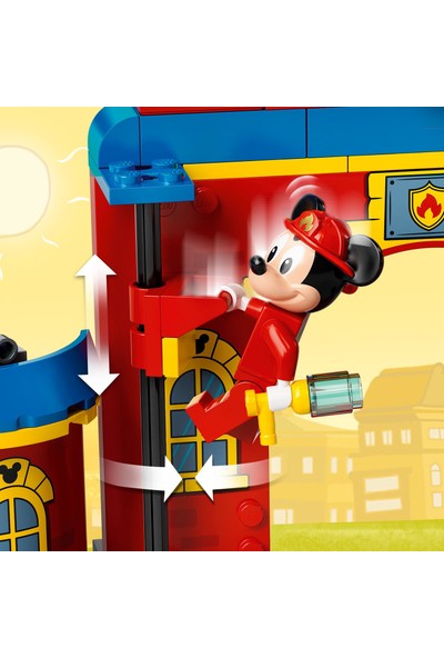 LEGO® ǀ Disney Mickey and Friends - Mickey & Arkadaşlarının İtfaiye Merkezi ve Kamyonu 10776 - Çocuklar İçin İtfaiye Oyuncak Yapım Seti (144 Parça)