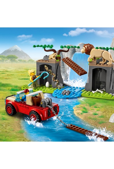 LEGO® City Vahşi Hayvan Kurtarma Jipi 60301 Yapım Seti; Bir LEGO City Maceraları Çizgi Dizi Karakteri Içerir (157 Parça)