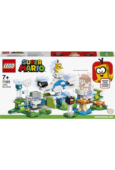 LEGO® Super Mario™ Lakitu Gökyüzü Dünyası Ek Macera Seti 71389 - Çocuklar için Yaratıcı Oyuncak Yapım Seti (484 Parça)