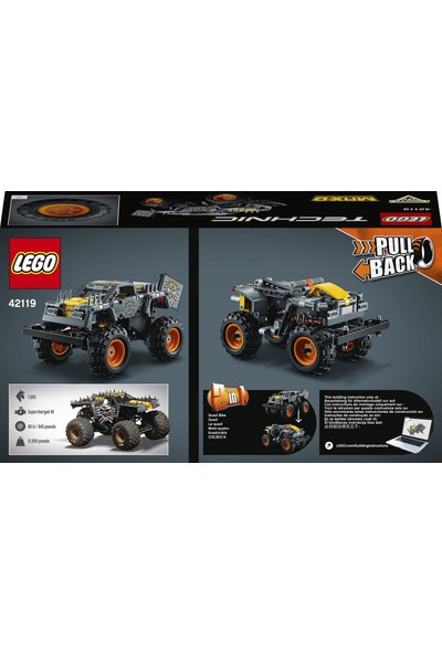 LEGO® Technic Monster Jam® Max-D® 42119 - Çocuklar için Canavar Kamyon Oyuncak Yapım Seti (230 Parça)