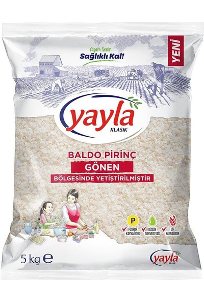Yayla Baldo Pirinç Gönen Bölgesi Mahsulü 5 kg