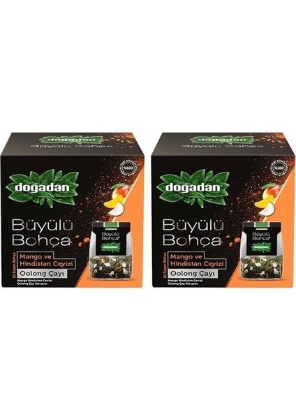 Büyülü Bohça Oolong Çayı Mango ve Hindistan Cevizi 10 Süzen Bohça 2'li
