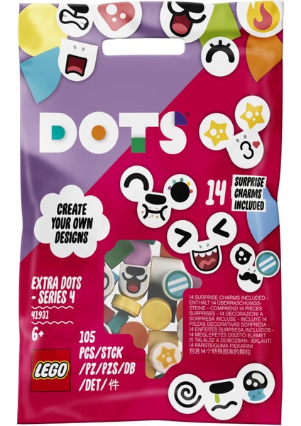 DOTS Ekstra DOTS # Seri 4 41931 - Çocuklar için Yaratıcı Kendin Yap Oyuncak Dekorasyon Yapım Seti (105 Parça)