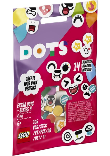 DOTS Ekstra DOTS # Seri 4 41931 - Çocuklar için Yaratıcı Kendin Yap Oyuncak Dekorasyon Yapım Seti (105 Parça)