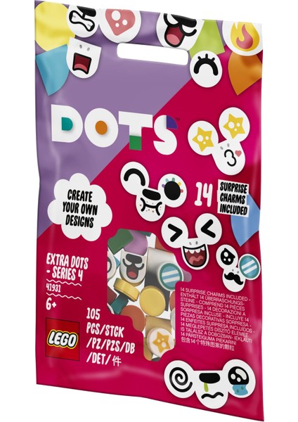 DOTS Ekstra DOTS # Seri 4 41931 - Çocuklar için Yaratıcı Kendin Yap Oyuncak Dekorasyon Yapım Seti (105 Parça)