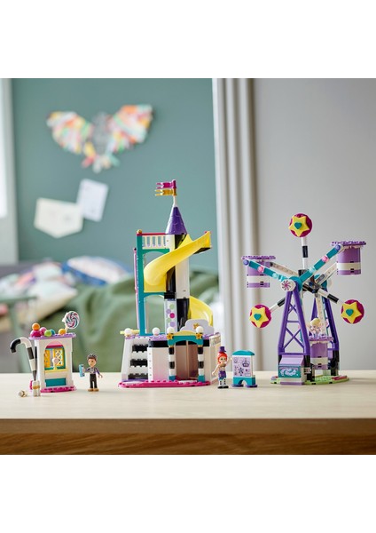 Friends Sihirli Dönme Dolap ve Kaydırak 41689 Çocuklar İçin Yapım Seti; 3 Mini Bebekli LEGO Lunapark (545 Parça) fırsatları