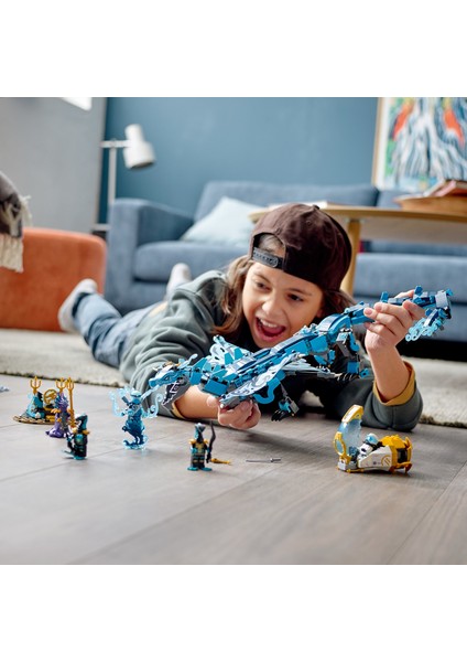 NINJAGO® Su Ejderhası 71754 - 9 Yaş ve Üzeri Çocuklar İçin Hareketli Ninja Ejderha Oyuncağı ve NINJAGO Nya#yı İçeren Yaratıcı Oyuncak Yapım Seti (737 Parça)