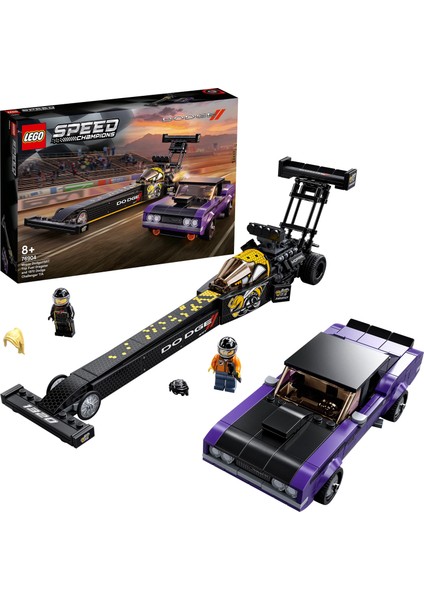 Speed Champions Mopar Dodge//SRT Top Fuel Dragster and 1970 Dodge Challenger T/A 76904 - Araba Sevenler İçin Koleksiyonluk Oyuncak Yapım Seti (627 Parça)