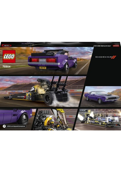 Speed Champions Mopar Dodge//SRT Top Fuel Dragster and 1970 Dodge Challenger T/A 76904 - Araba Sevenler İçin Koleksiyonluk Oyuncak Yapım Seti (627 Parça) fırsatları