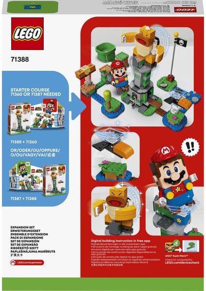 Super Mario# Boss Sumo Bro Devrilen Kule Ek Macera Seti 71388 - Çocuklar için Yaratıcı Oyuncak Yapım Seti (231 Parça)