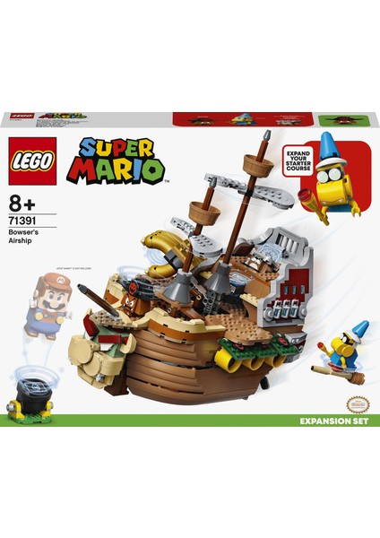 Super Mario# Bowser#ın Zeplini Ek Macera Seti 71391 - Çocuklar için Koleksiyonluk Yap-Sergile Oyuncak Yapım Seti (1152 Parça)