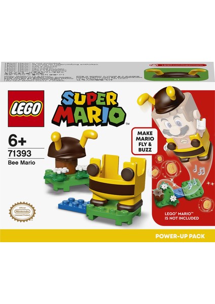 Super Mario# Arılı Mario Kostümü 71393 - Yaratıcı Çocuklar için Koleksiyonluk Oyuncak Yapım Seti (13 Parça)