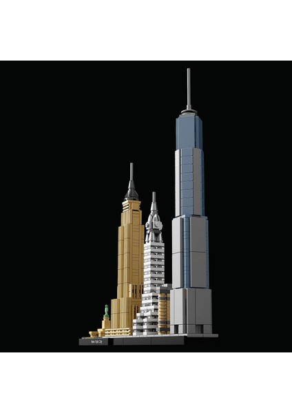 Architecture New York City 21028 - Seyahat, Mimari ve Tarih Meraklısı Yetişkinler için Koleksiyonluk Yapım Seti (598 Parça)