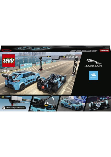 ® Speed Champions 76898 Formula E Panasonic Jaguar Racing Gen2 araba ve Jaguar I-PACE eTROPHY fırsatları
