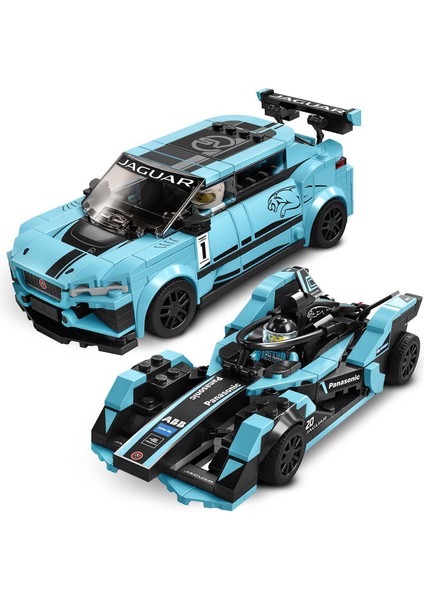 ® Speed Champions 76898 Formula E Panasonic Jaguar Racing Gen2 araba ve Jaguar I-PACE eTROPHY