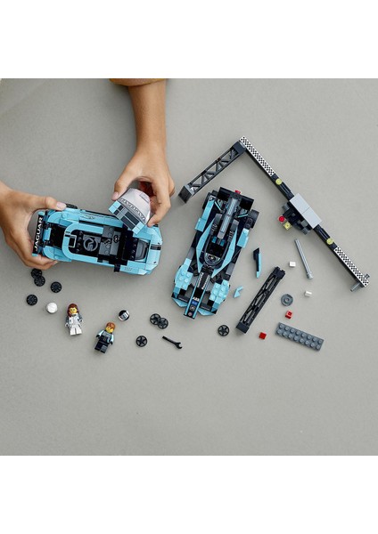® Speed Champions 76898 Formula E Panasonic Jaguar Racing Gen2 araba ve Jaguar I-PACE eTROPHY