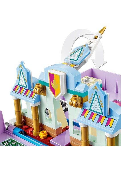 ® l Disney Princess# Anna ve Elsa'nın Hikâye Kitabı Maceraları 43175 - Karlar Ülkesi Seven Çocuklar için Eğlenceli Oyuncak Yapım Seti (133 Parça)