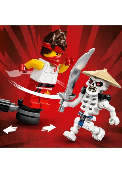 LEGO® NINJAGO® Efsanevi Savaş Seti # Kai ile Skulkin 71730 - Dönen Savaş Oyuncağı İçeren Yapım Seti (61 Parça)