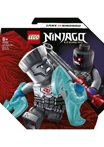 NINJAGO® Efsanevi Savaş Seti # Zane ile Nindroid 71731 - Dönen Savaş Oyuncağı İçeren Ninja Yapım Seti (56 Parça) modelleri