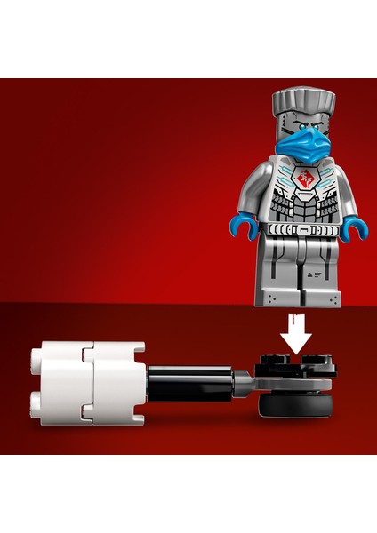 NINJAGO® Efsanevi Savaş Seti # Zane ile Nindroid 71731 - Dönen Savaş Oyuncağı İçeren Ninja Yapım Seti (56 Parça)