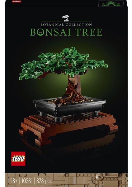 ICONS Bonsai Ağacı 10281 - Yetişkinler İçin Bitki Figürü İçeren Sergilenebilir Yaratıcı Model Yapım Seti (878 Parça)