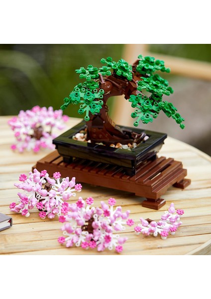 ICONS Bonsai Ağacı 10281 - Yetişkinler İçin Bitki Figürü İçeren Sergilenebilir Yaratıcı Model Yapım Seti (878 Parça)