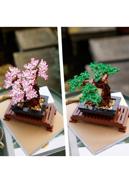 ICONS Bonsai Ağacı 10281 - Yetişkinler İçin Bitki Figürü İçeren Sergilenebilir Yaratıcı Model Yapım Seti (878 Parça)