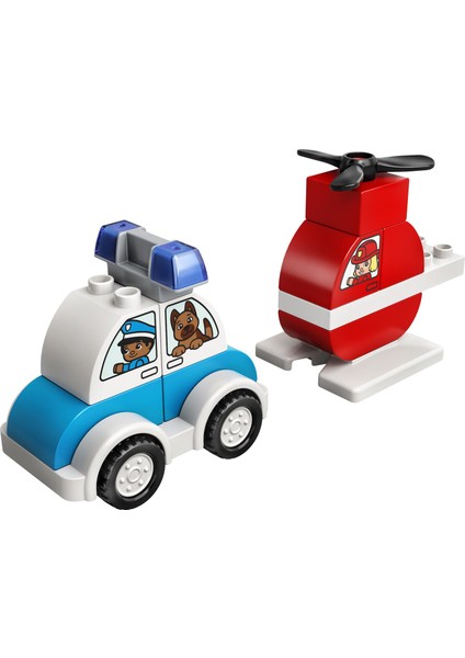 DUPLO İtfaiye Helikopteri ve Polis Arabası 10957 - Kurtarma Araçları; Eğitici Polis Arabası ve Helikopter Oyuncak Yapım Seti (14 Parça) fiyatları