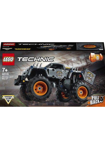 Technic Monster Jam® Max-D® 42119 - Çocuklar için Canavar Kamyon Oyuncak Yapım Seti (230 Parça)