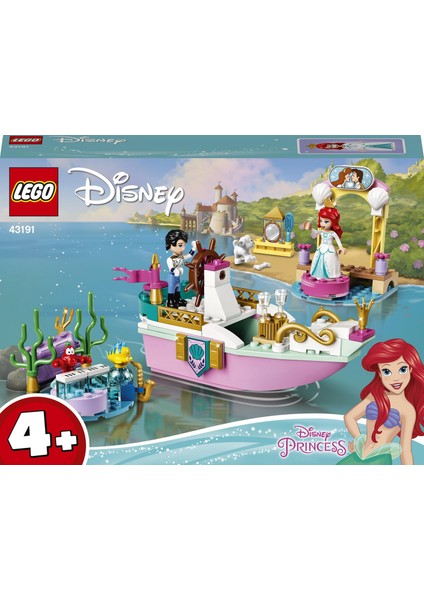 LEGO® l Disney Princess# Ariel#in Kutlama Teknesi 43191 - Çocuklar İçin Yaratıcı Oyuncak Yapım Seti (114 Parça)