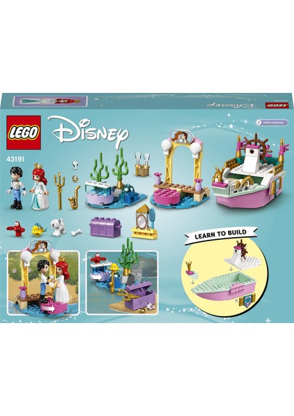 LEGO® l Disney Princess# Ariel#in Kutlama Teknesi 43191 - Çocuklar İçin Yaratıcı Oyuncak Yapım Seti (114 Parça)