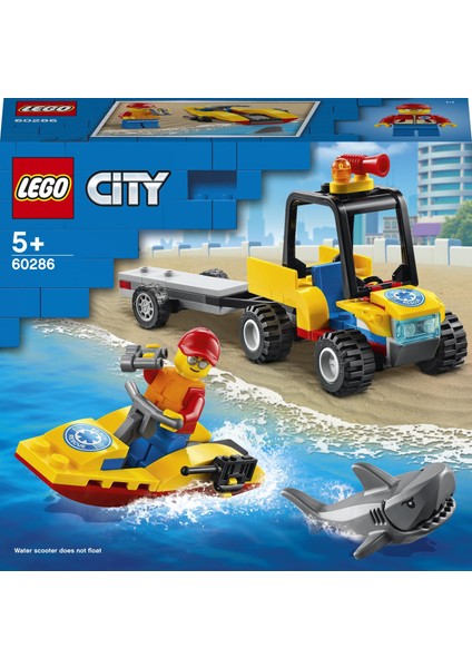 LEGO® City Plaj Kurtarma ATV'si 60286 - Çocuklar İçin Yaratıcı Oyuncak Yapım Seti (79 Parça)