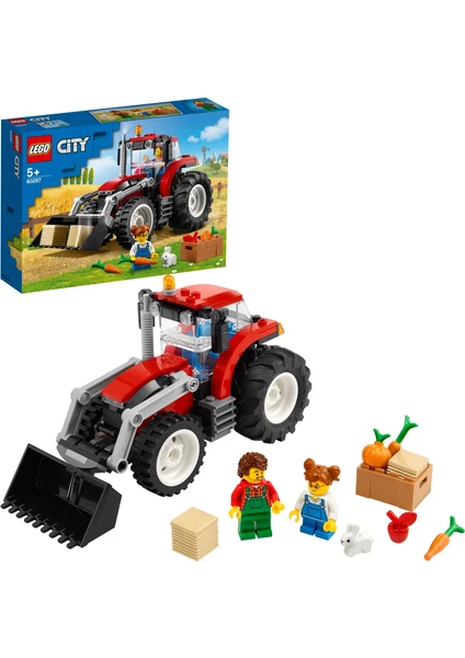 LEGO® City Traktör 60287 -5 Yaş ve Üzeri Çocuklar İçin Çiftçi Minifigürü İçeren Yaratıcı Oyuncak Yapım Seti(148 Parça)