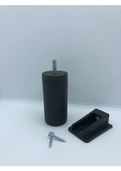 Plastik, Siyah 9,5 Cm-15 cm Ayarlı Gizli Ayak (5 Adet)