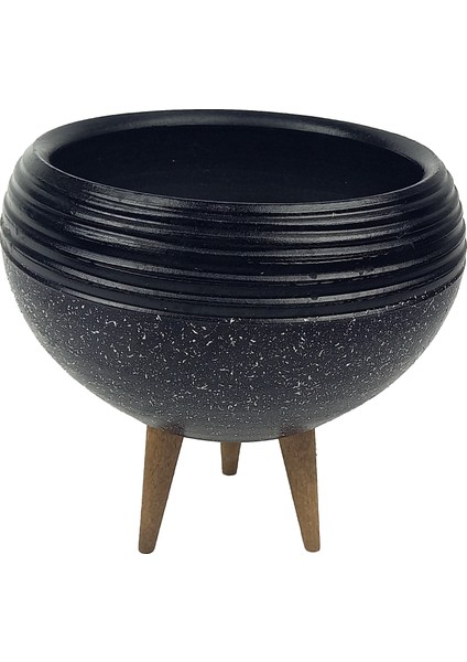 Ev Dekorasyon Siyah Granit Küp Aranjman Saksı Saksılık Salon Çiçeklik 3 Ayaklı modelleri