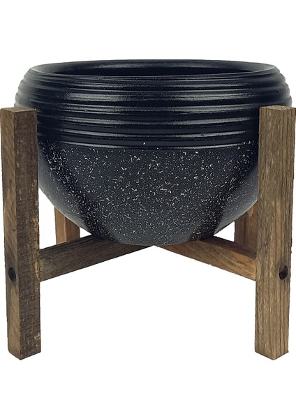 Ev Dekorasyon Siyah Granit Küp Aranjman Saksı Saksılık Salon Çiçeklik 4 Ayaklı fiyatları