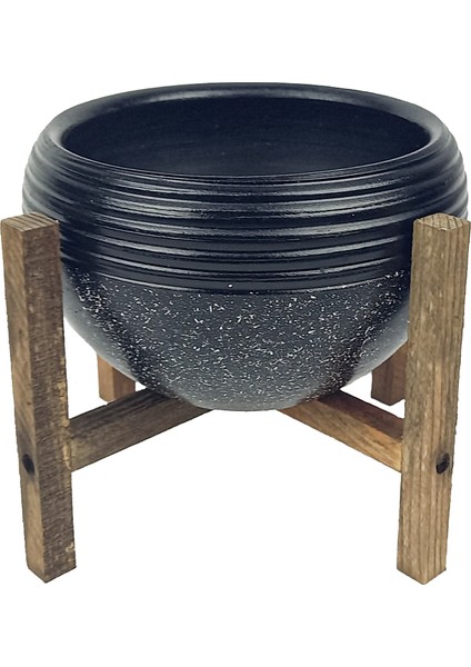 Ev Dekorasyon Siyah Granit Küp Aranjman Saksı Saksılık Salon Çiçeklik 4 Ayaklı modelleri