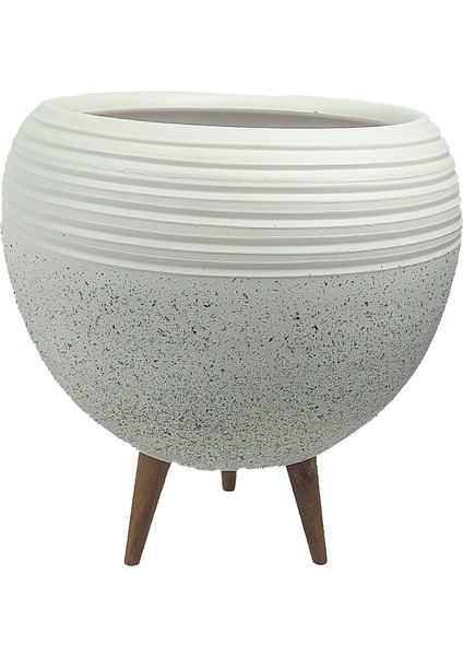 Ev Dekorasyon Beyaz Granit Küp Saksı Saksılık Salon Çiçeklik Büyük Boy 3 Ayaklı fiyatları