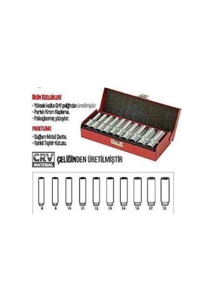 MK2710 Uzun Lokma Takımı 3/8" 10PCS