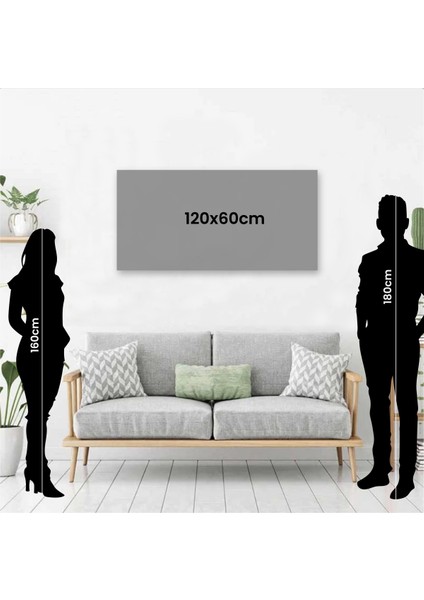 Dekoratif Soyut Altın Kuşlar Sürreal Kanvas Duvar Tablosu 120X60CM Büyük Boy Tablo