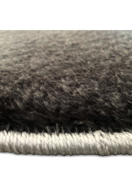 Yıkanabilir Post Peluş Desen 4003 Antrasit 80X80 cm Daire Dod Taban Halı fiyatları