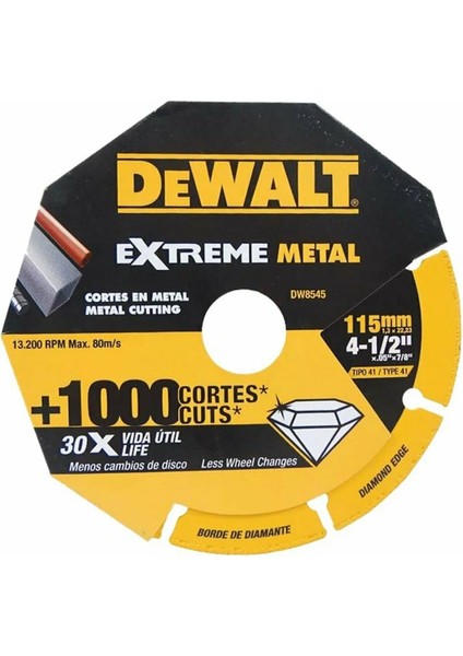 DW8545 115 mm Extreme Metal Kesim Daire Testere Bıçağı