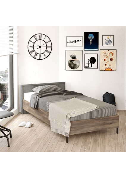 Dream Genç Odası Tek Kişilik Karyola Metal Ayak Dr4