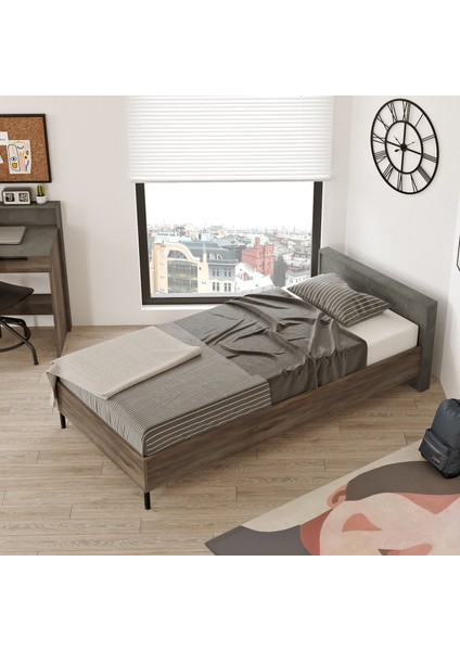 Dream Genç Odası Tek Kişilik Karyola Metal Ayak Dr4
