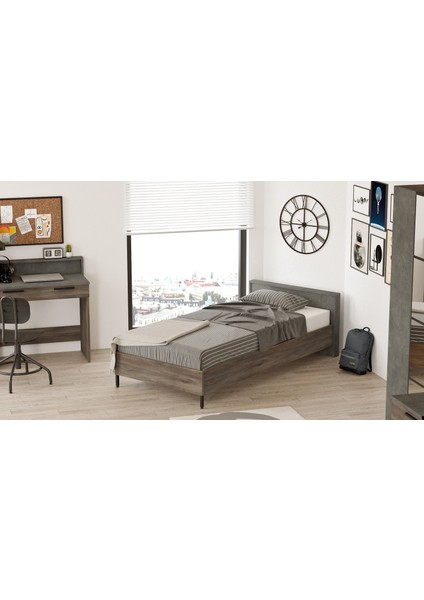 Dream Genç Odası Tek Kişilik Karyola Metal Ayak Dr4