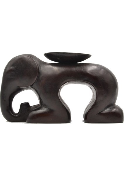 Yere Çökmüş Fil Tealight Mumluk (16 Cm)