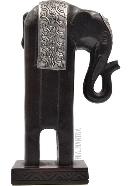 Gümüşi Detaylı Uzun Fil Heykelciği (19 Cm) indirimleri