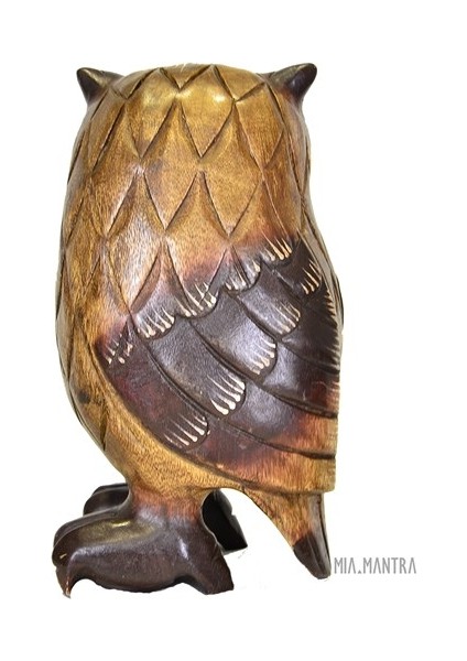 El Yapımı Ahşap Baykuş (33 Cm)