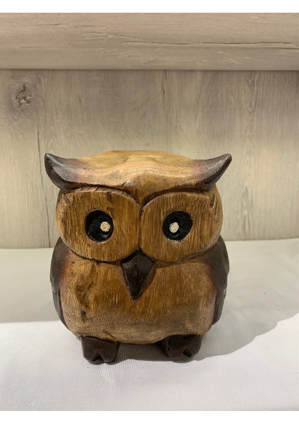 El Yapımı Ahşap Baykuş (17 Cm) modelleri